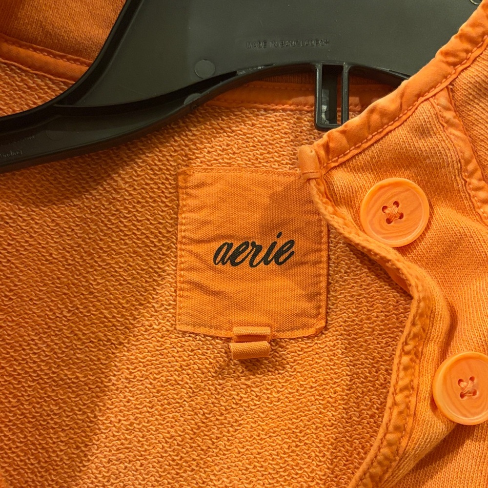 aerie Coral Scoop-Neck Pullover Sweatshirt - Picture 3 of 3